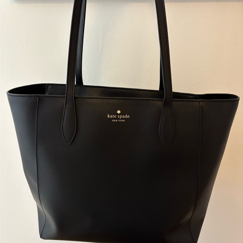 Kate Spade Black Structured Tote with Top Handles